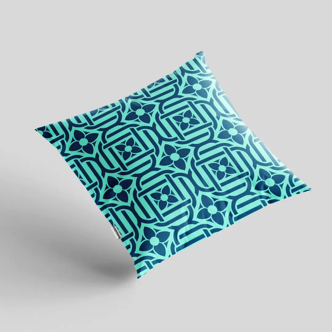 Floral Interwoven Design Cushion Cover - Image 2