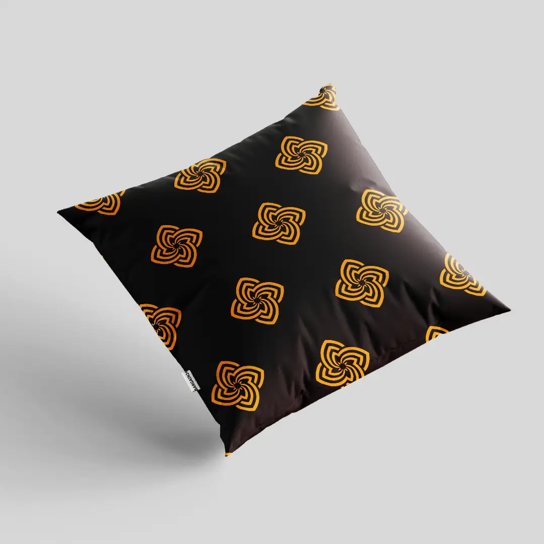 Royal Flower Coffee Color Cushion Cover - Image 2