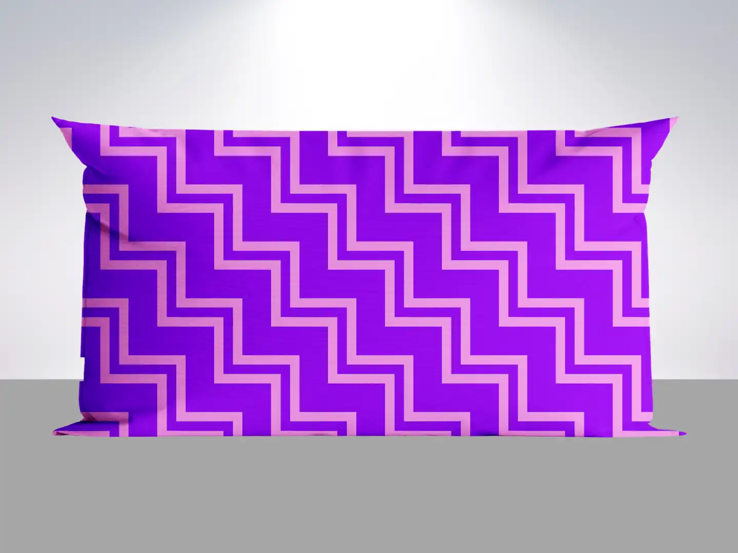 Purple Zig Zag Print Pillow Cover - Image 2