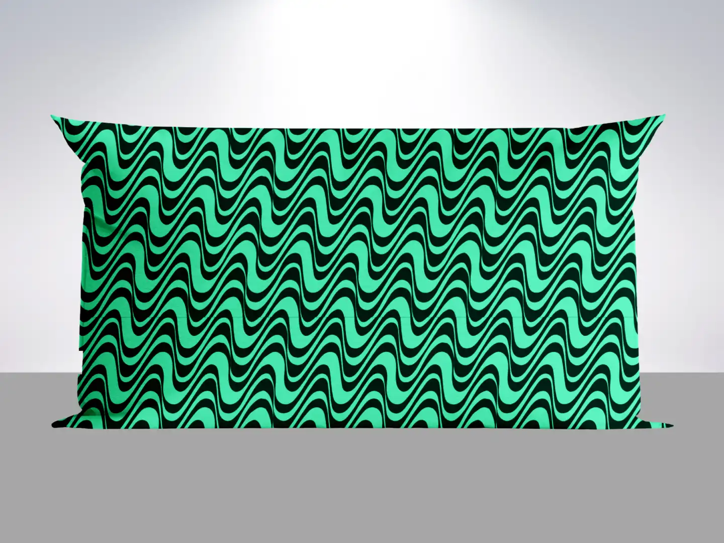 Wavy Greenish Pillow Cover - Image 2