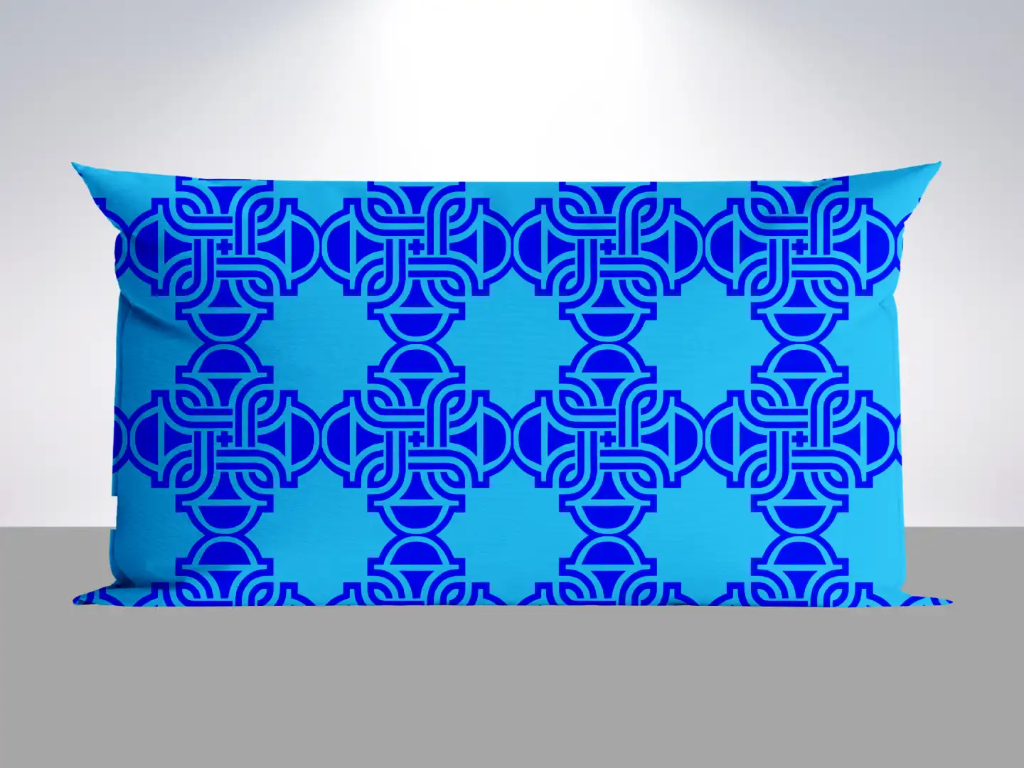 Royal Blue Motifs Pillow Cover - Image 2