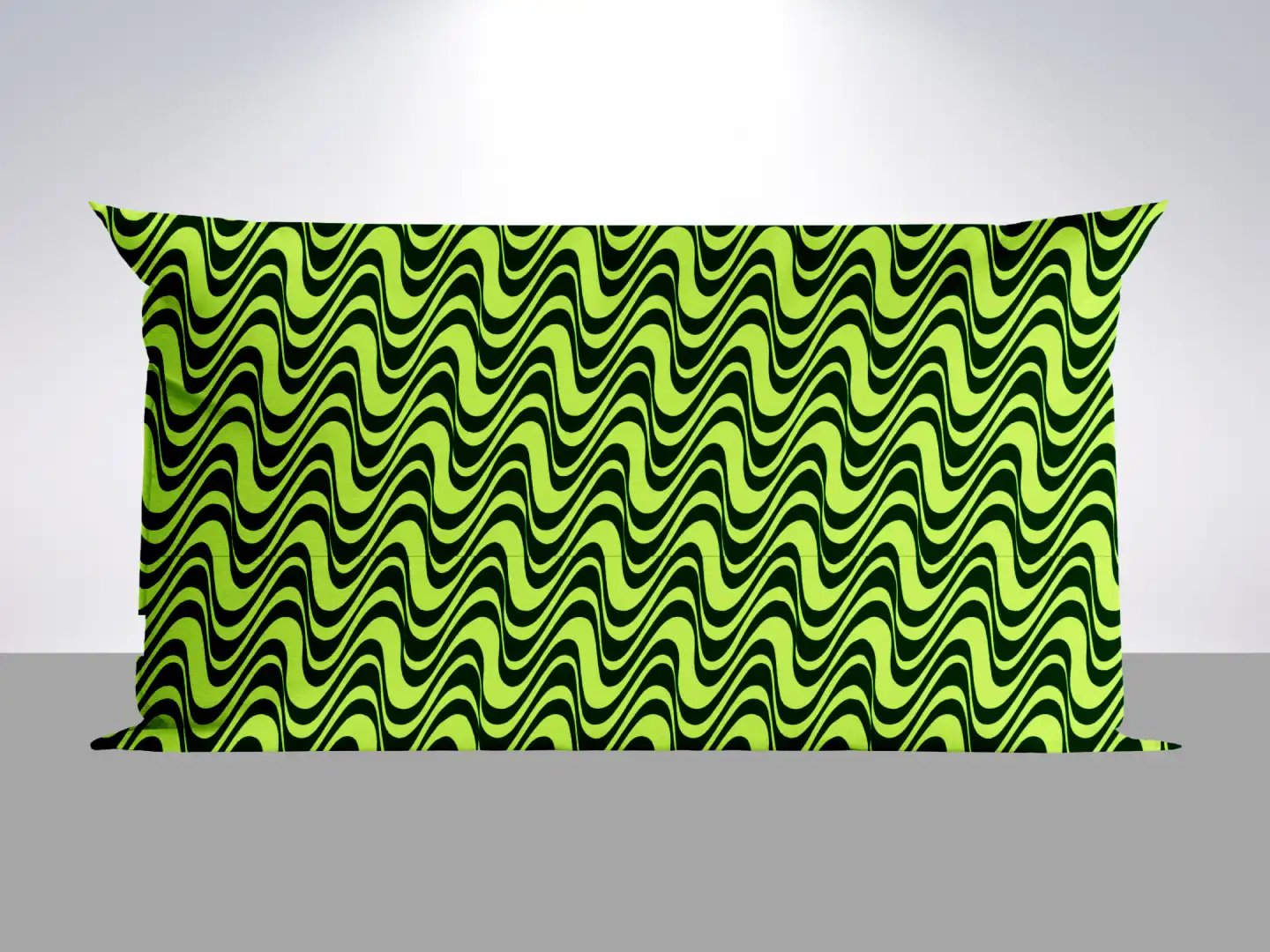 Zigzag Wavy Green Colorful Pillow Cover - Image 2