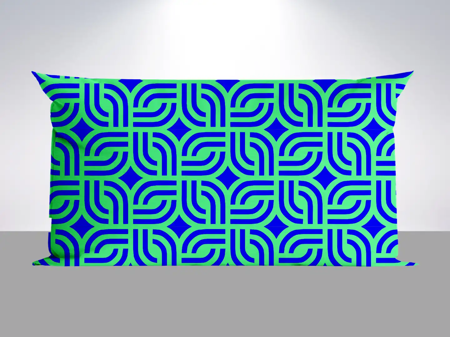 Modern Blue Square Poly Pillow Cover - Image 2