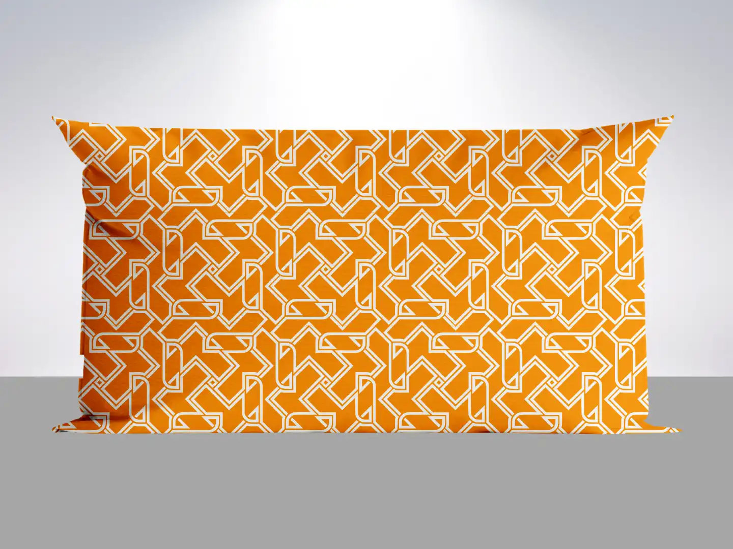 Digital Geometric Saffron Pillow Cover - Image 2