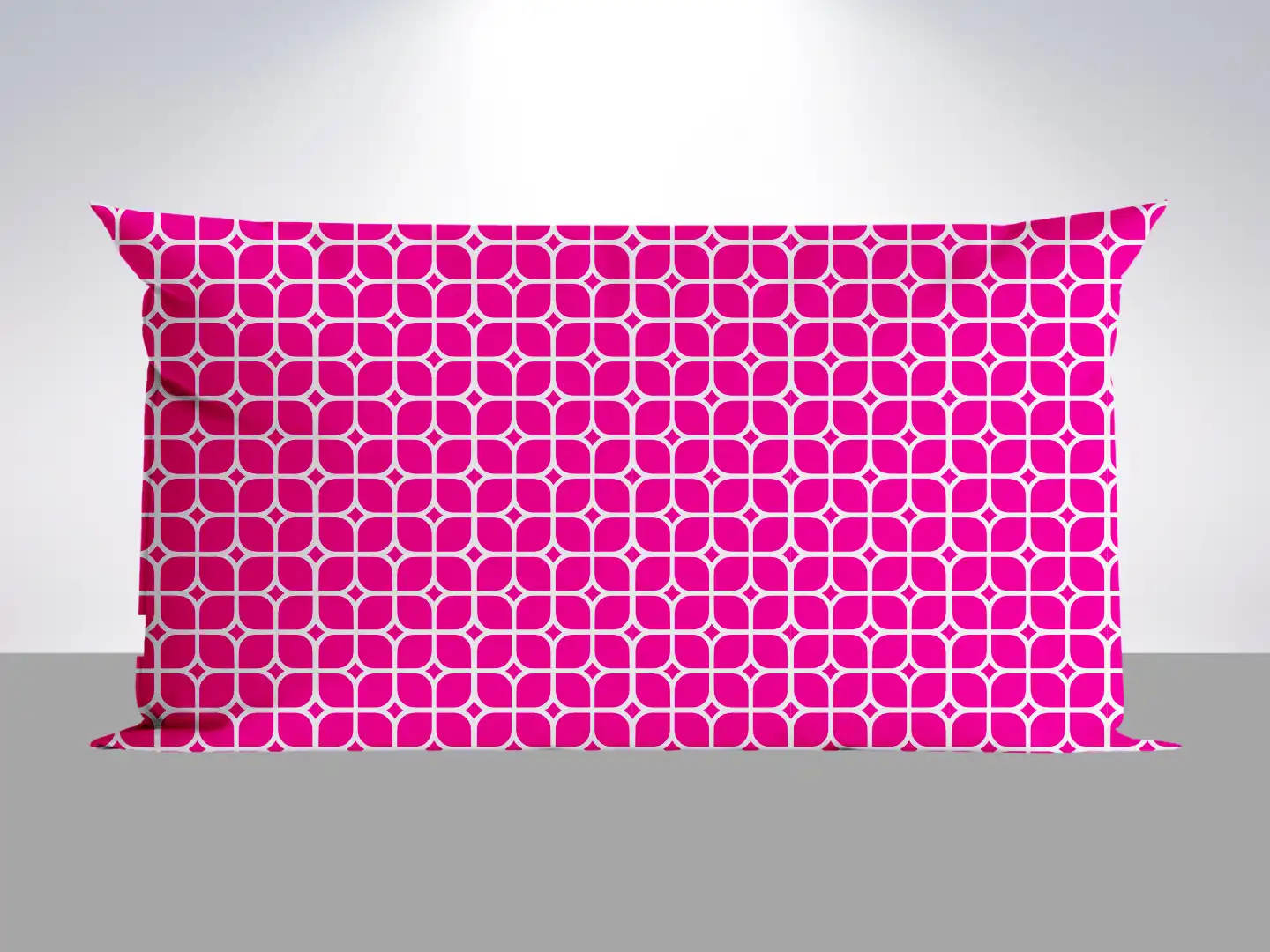 Pink White Square Pillow Cover - Image 2
