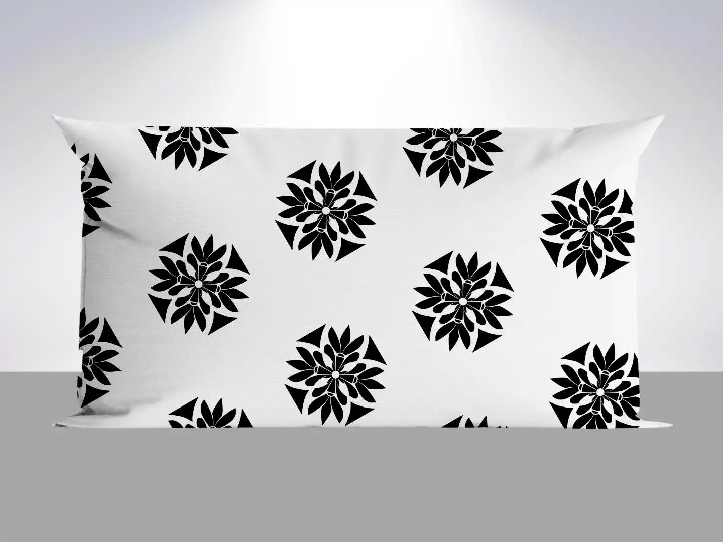 Simple White And Flowers Design Pillow Cover - Image 2