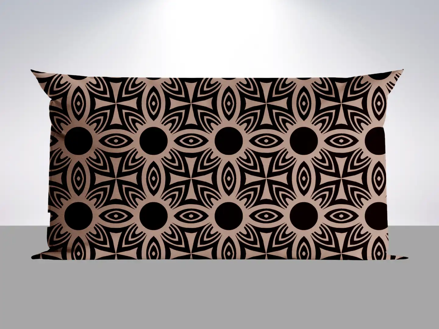 Coffee Color Floral Pillow Cover - Image 2