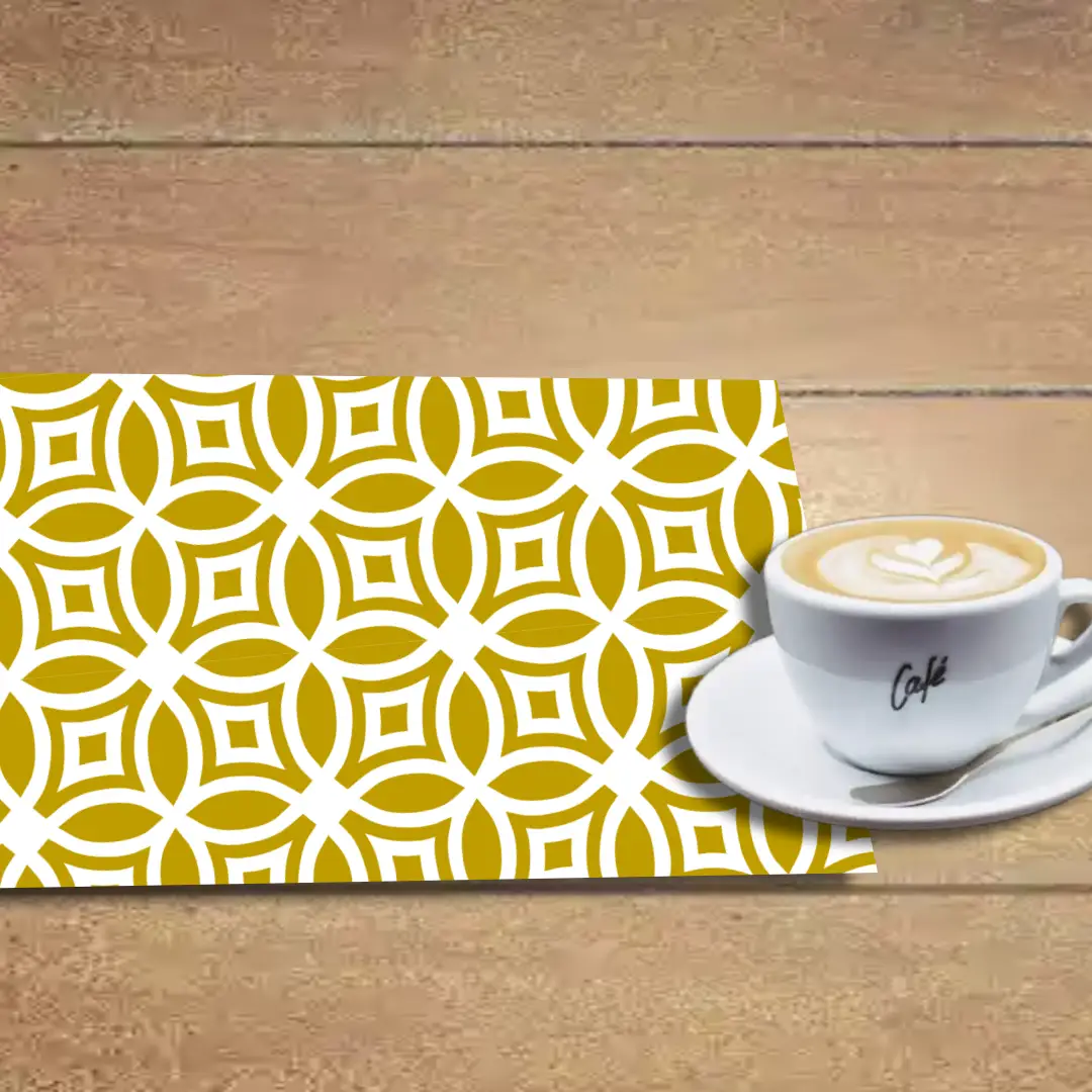 Golden White Table Placemats - Pack Of Four - Image 2