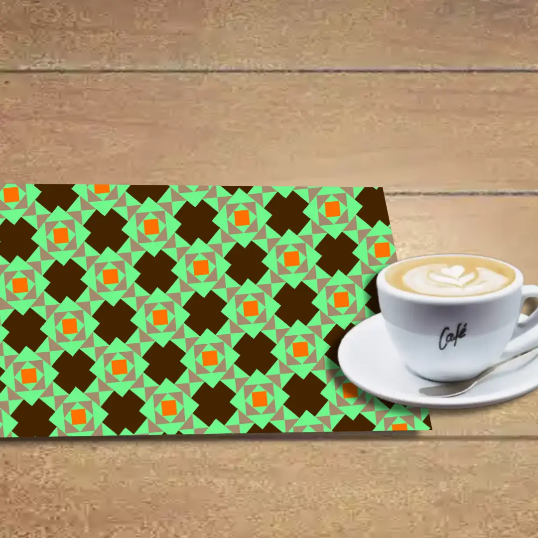 Green Stylish Table Placemats - Pack Of Four - Image 2