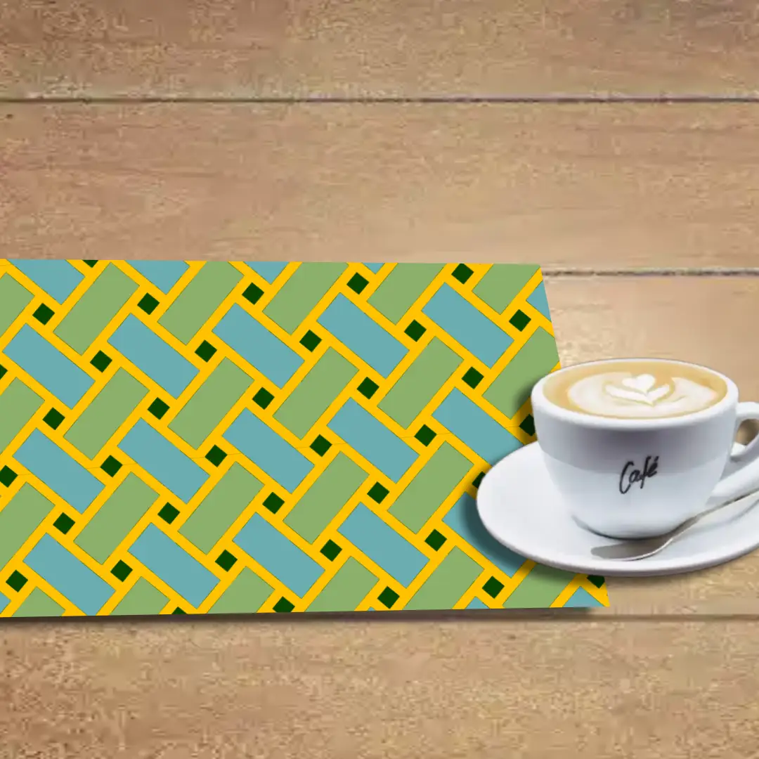 Weaved Design Printed Table Placemats - Pack Of Four - Image 2