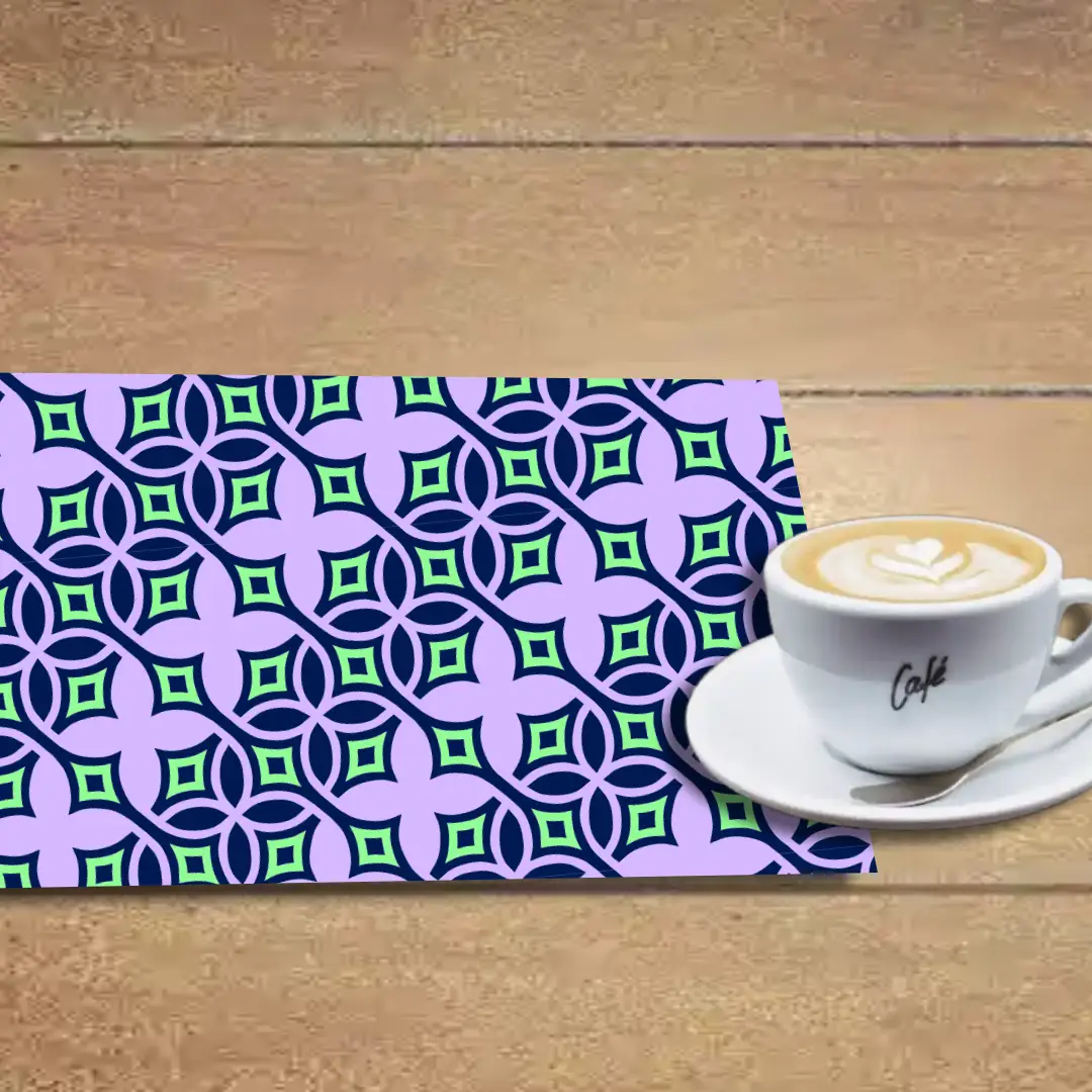 Floral Purple Color Table Placemats - Pack Of Four - Image 2