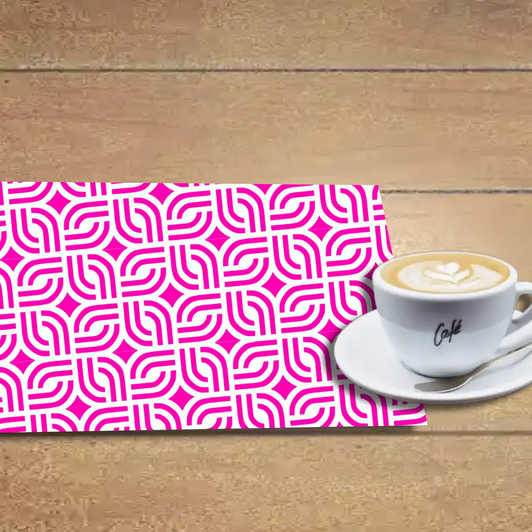 Pink White Table Placemats - Pack Of Four - Image 2