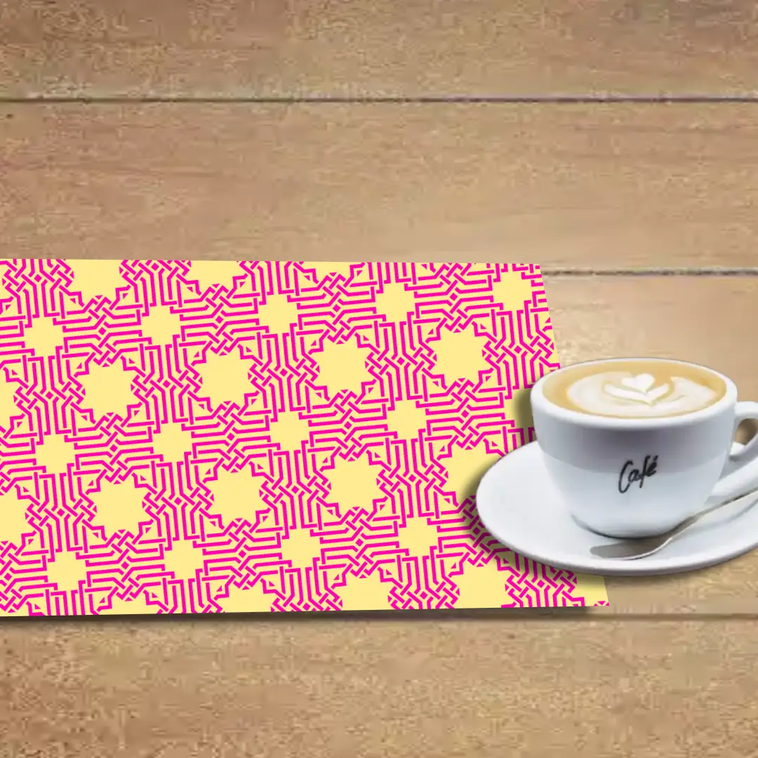 Yellow Pink Table Placemats - Pack Of Four - Image 2