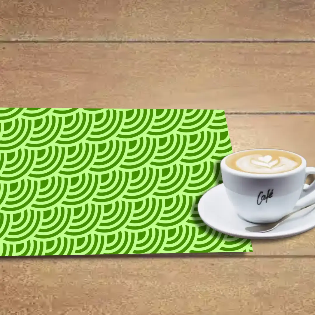 Green Shells Print Stylish Table Placemats - Pack Of Four - Image 2