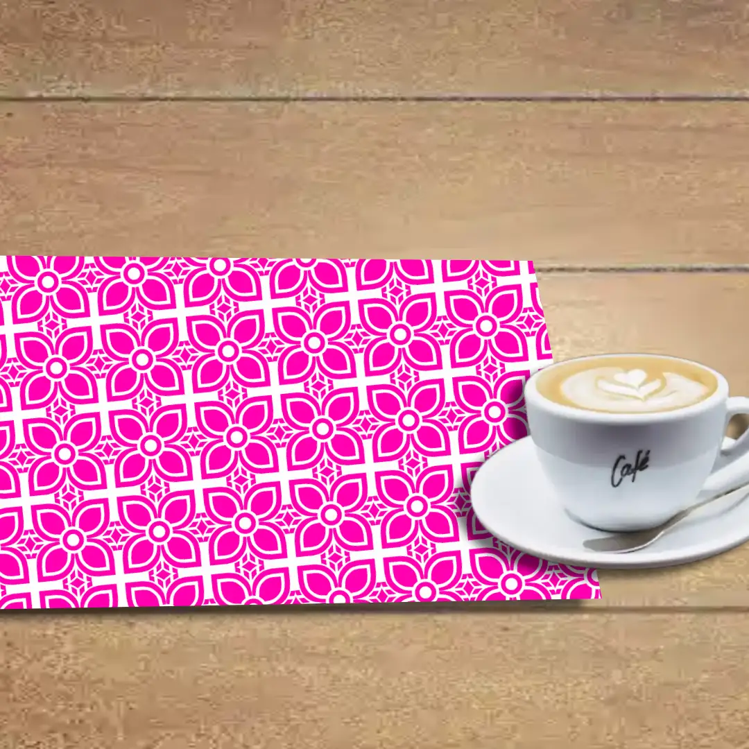 Rani Pink Flower Table Placemats - Pack Of Four - Image 2