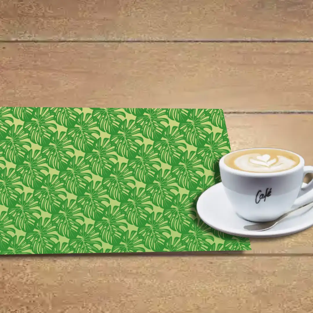 Green Leaves Table Placemats - Pack Of Four - Image 2