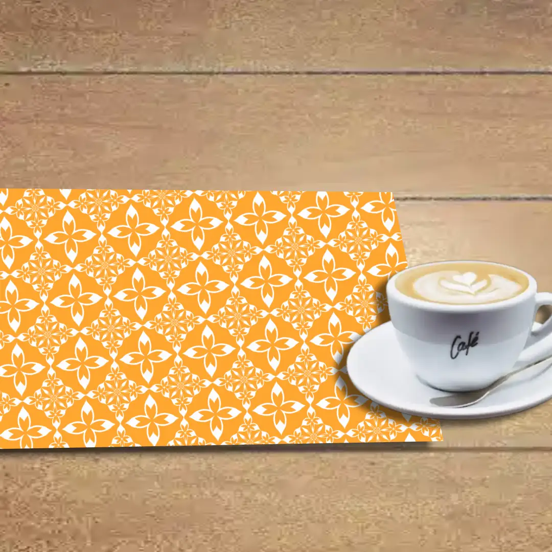 Saffron White Stylish Table Placemats - Pack Of Four - Image 2