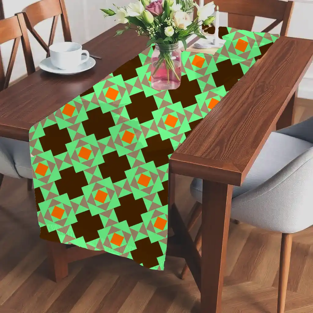 Green Stylish Table Runner - Image 2