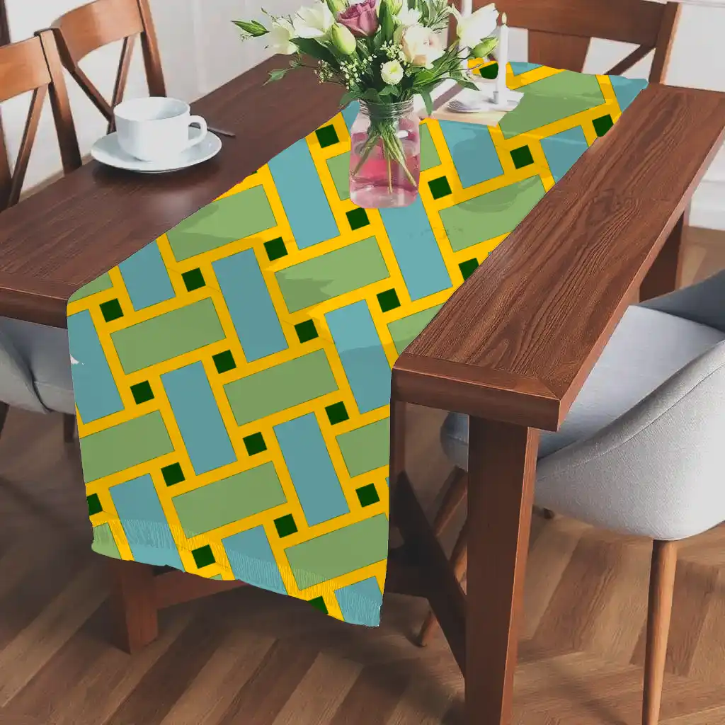 Weaved Design Printed Table Runner - Image 2