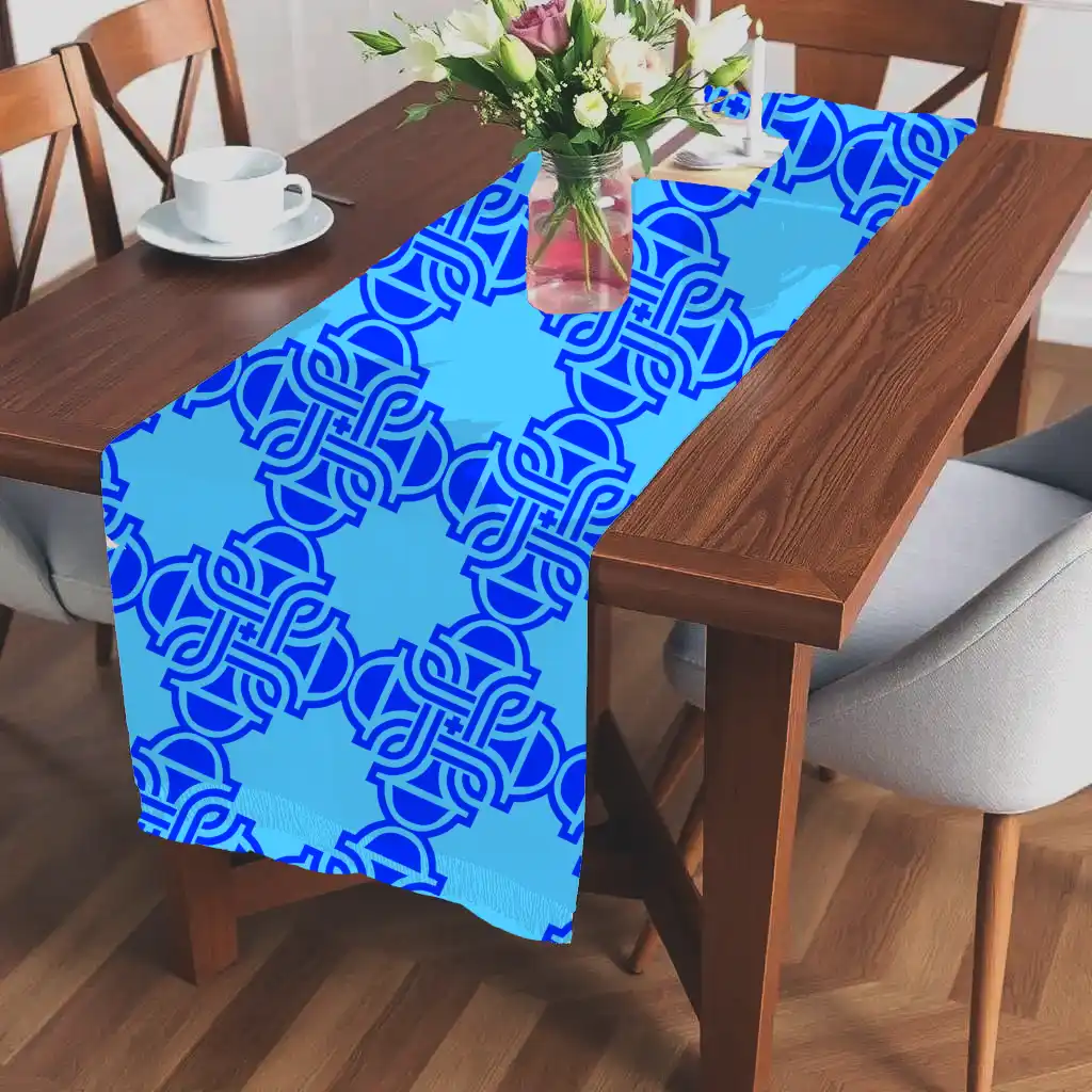 Royal Blue Motifs Table Runner - Image 2