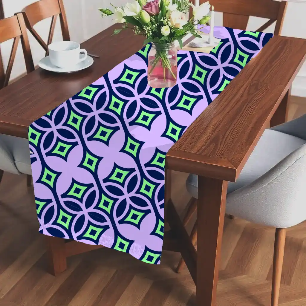 Floral Purple Color Table Runner - Image 2