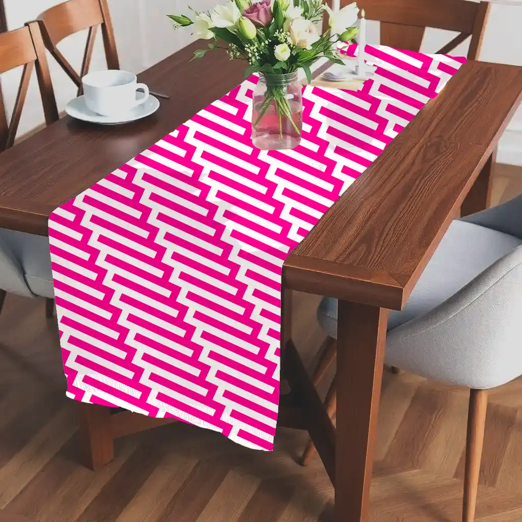 Line Geometric Stylish Dining Table Runner - Image 2