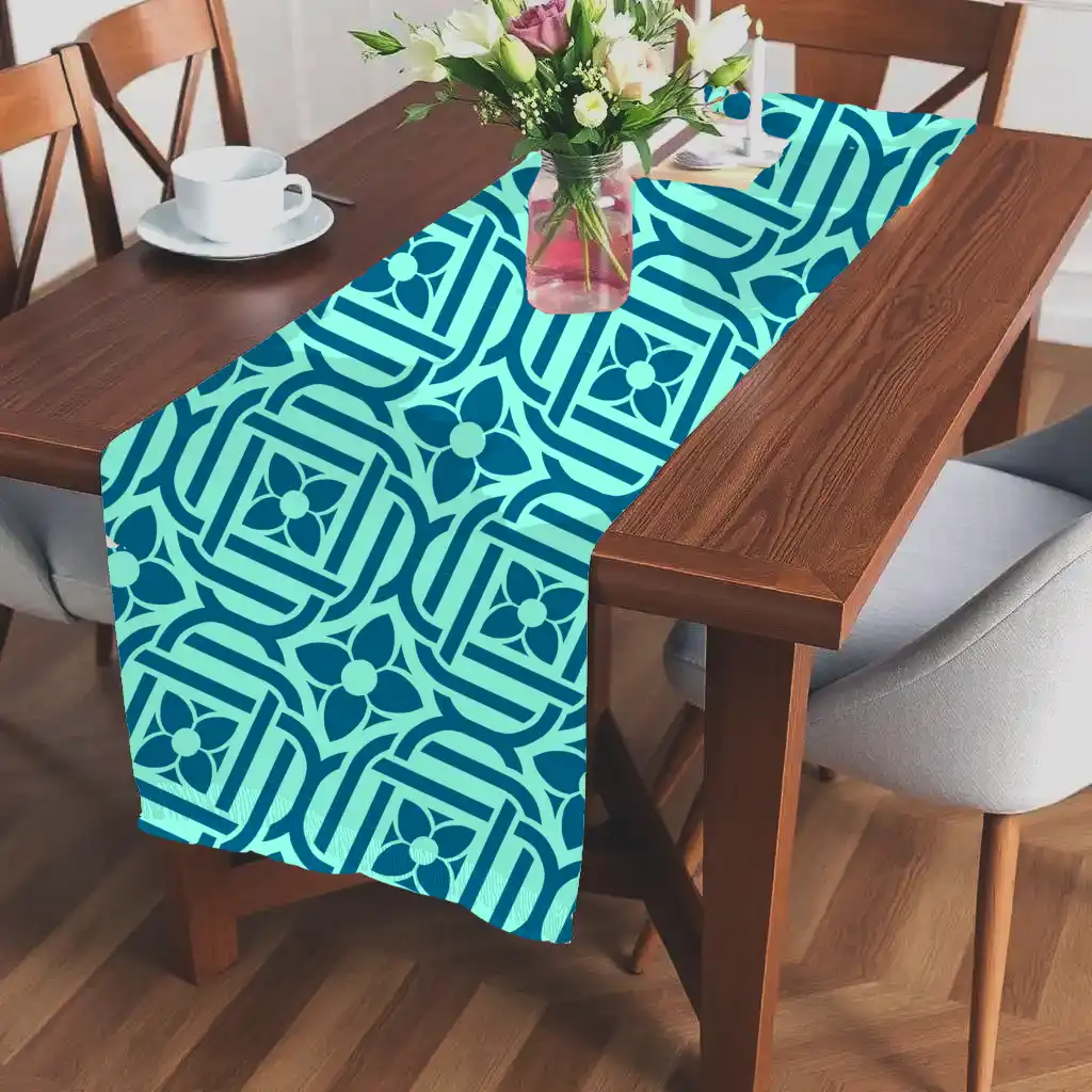 Floral Interwoven Design Table Runner - Image 2