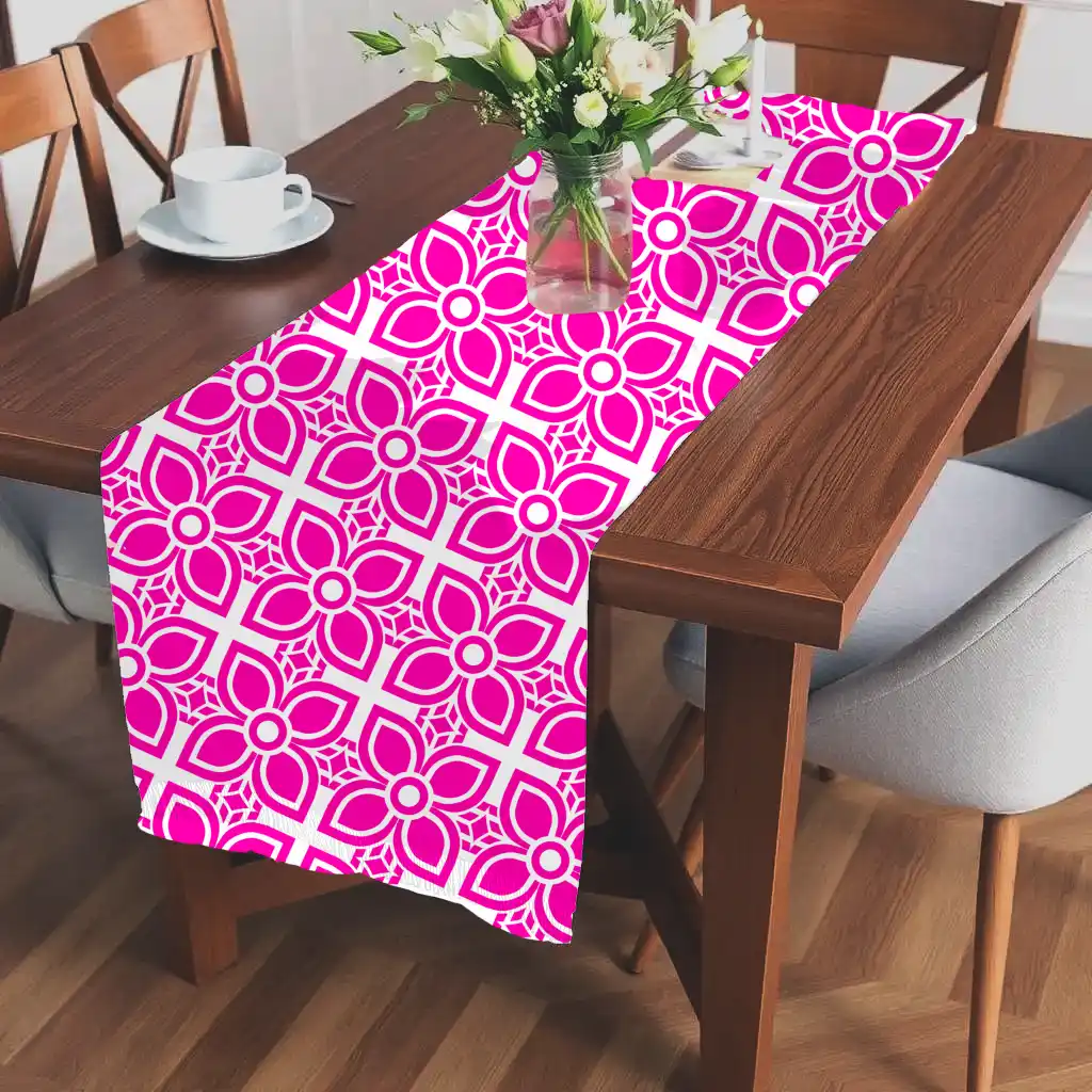 Rani Pink Flower Table Runner - Image 2