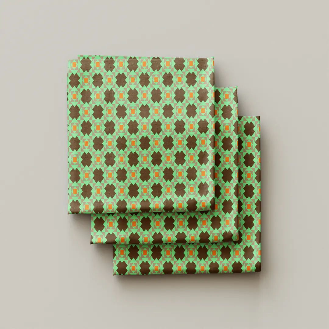 Green Stylish Cloth Napkin Pack Of Four - Image 3