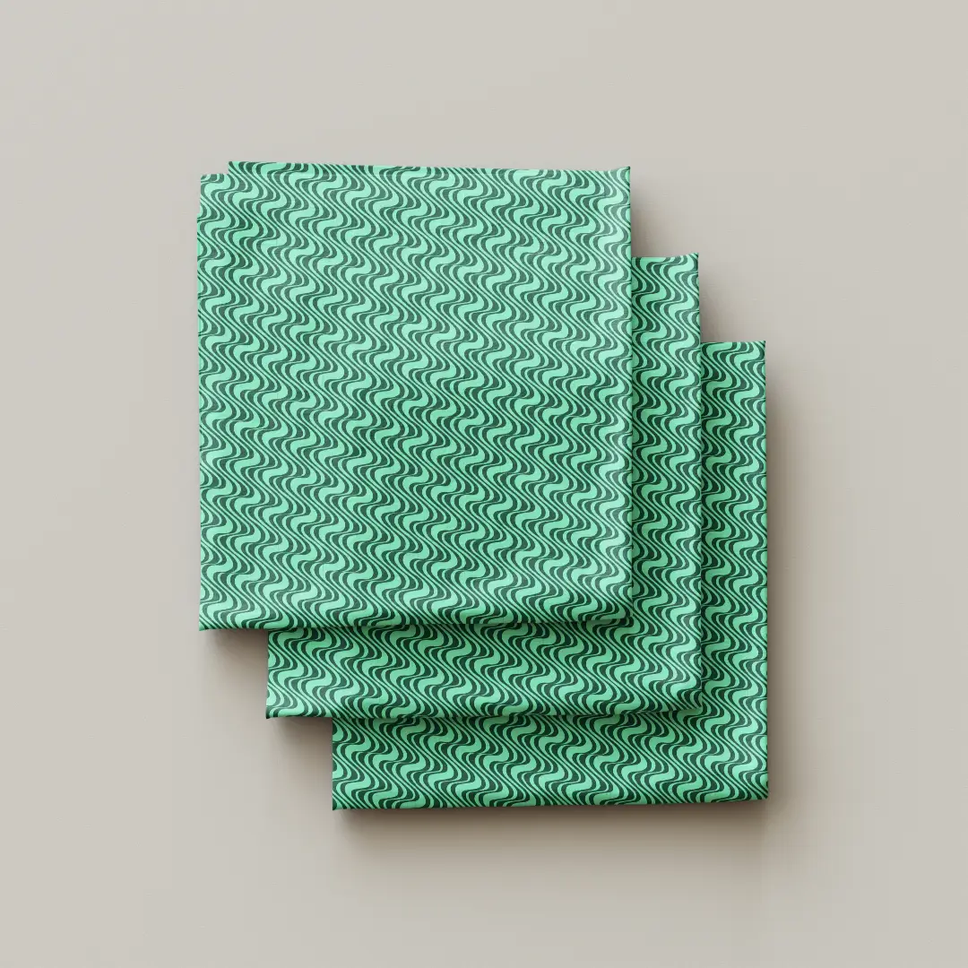 Wavy Greenish Exquisite Cloth Napkin Pack Of Four - Image 3