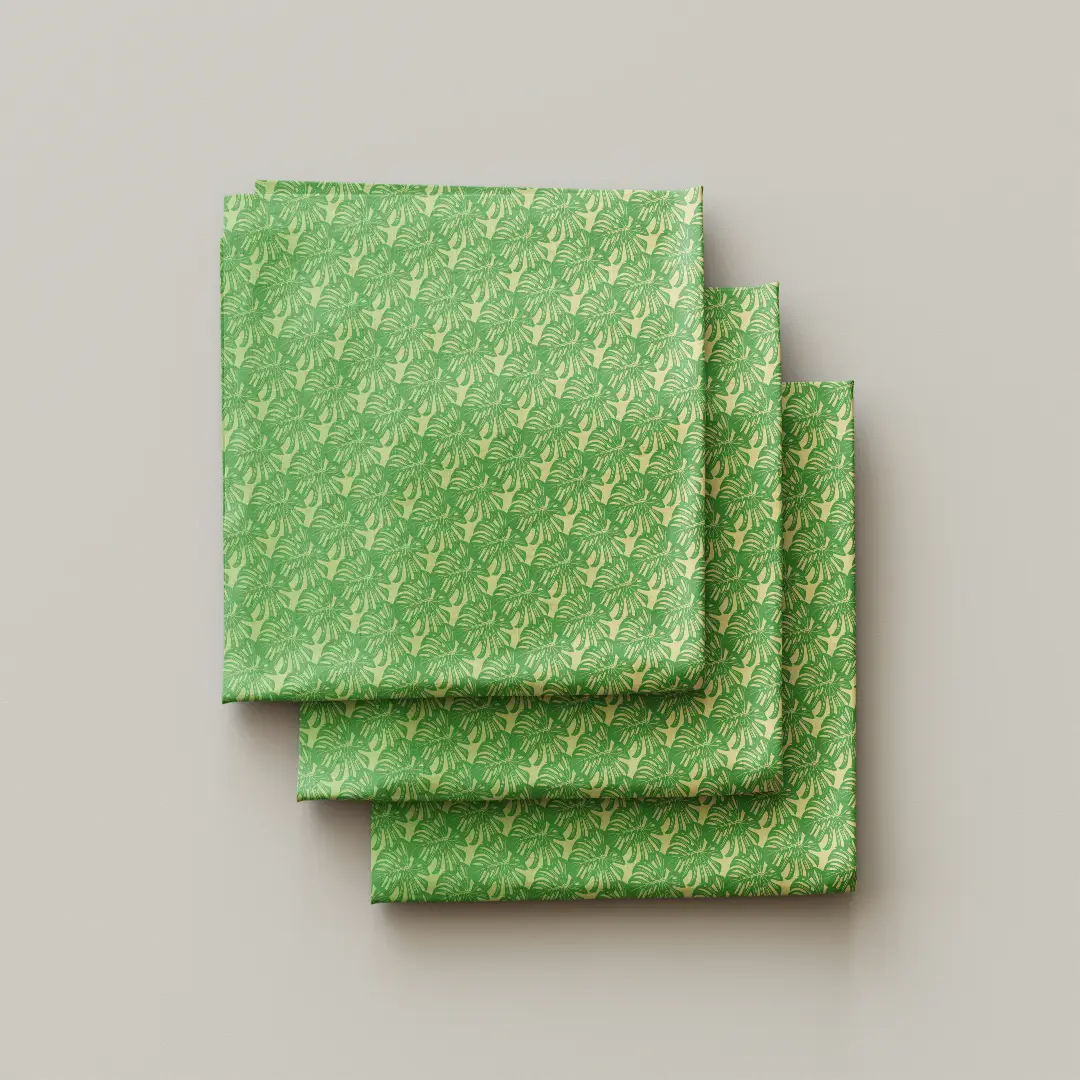 Green Leaves Cloth Napkin Pack Of Four - Image 3