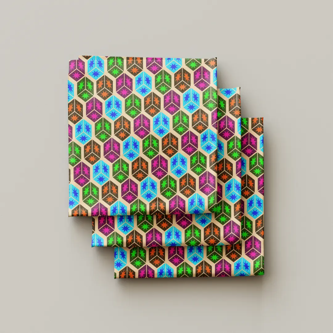 Stylish Squares Print Cloth Napkin Pack Of Four - Image 3