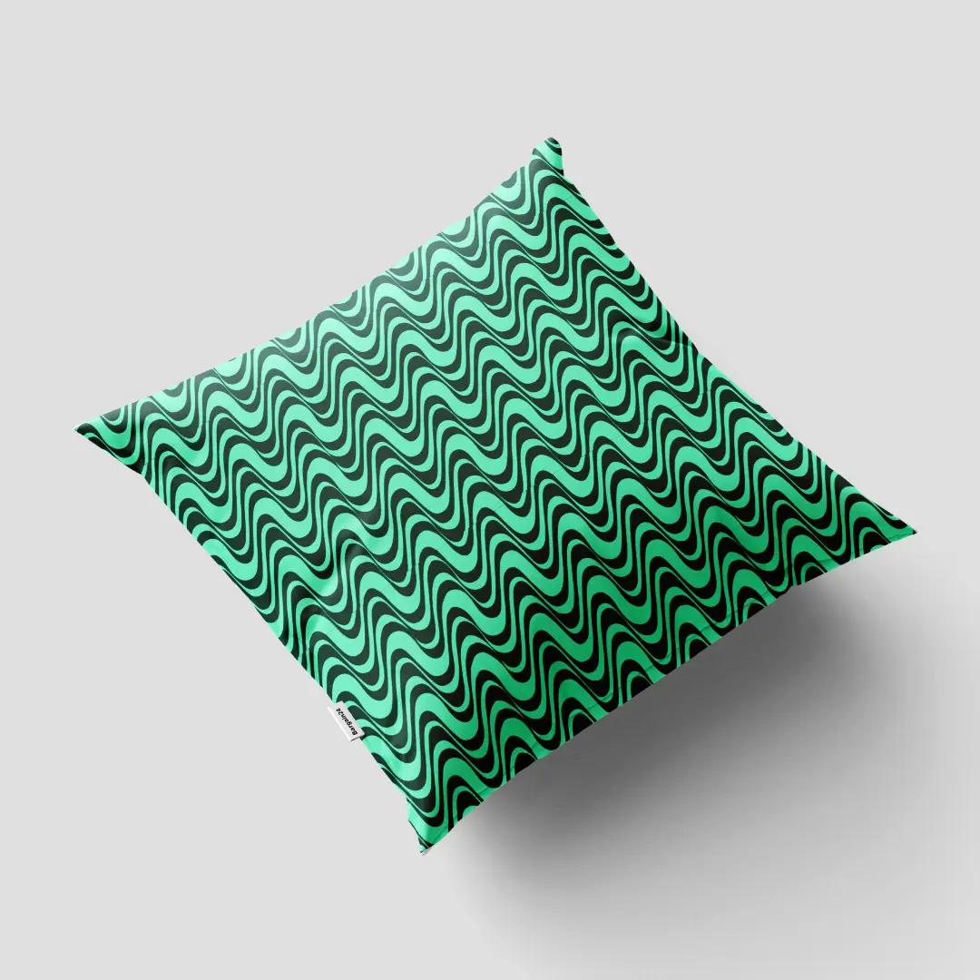 Wavy Greenish Cushion Cover - Image 3