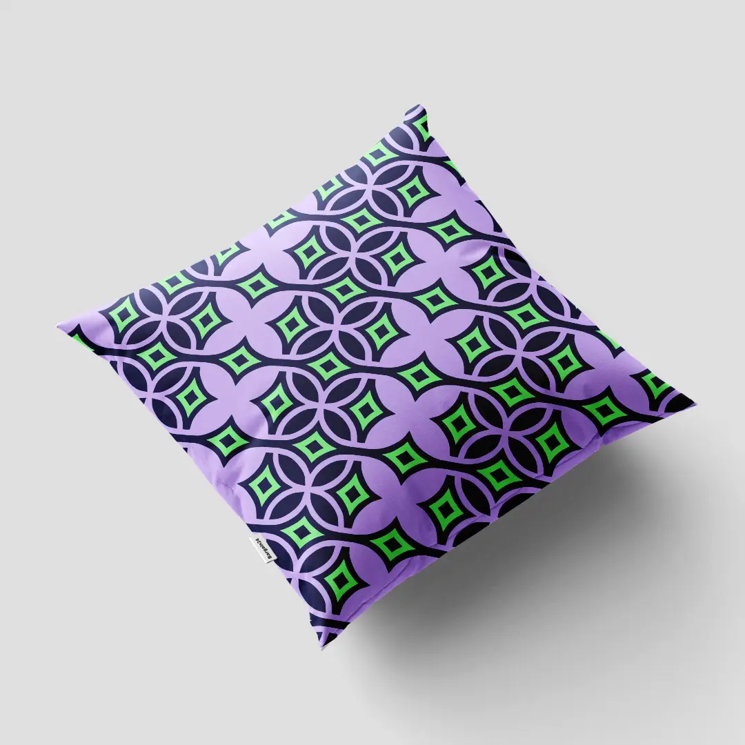 Floral Purple Color Cushion Cover - Image 3