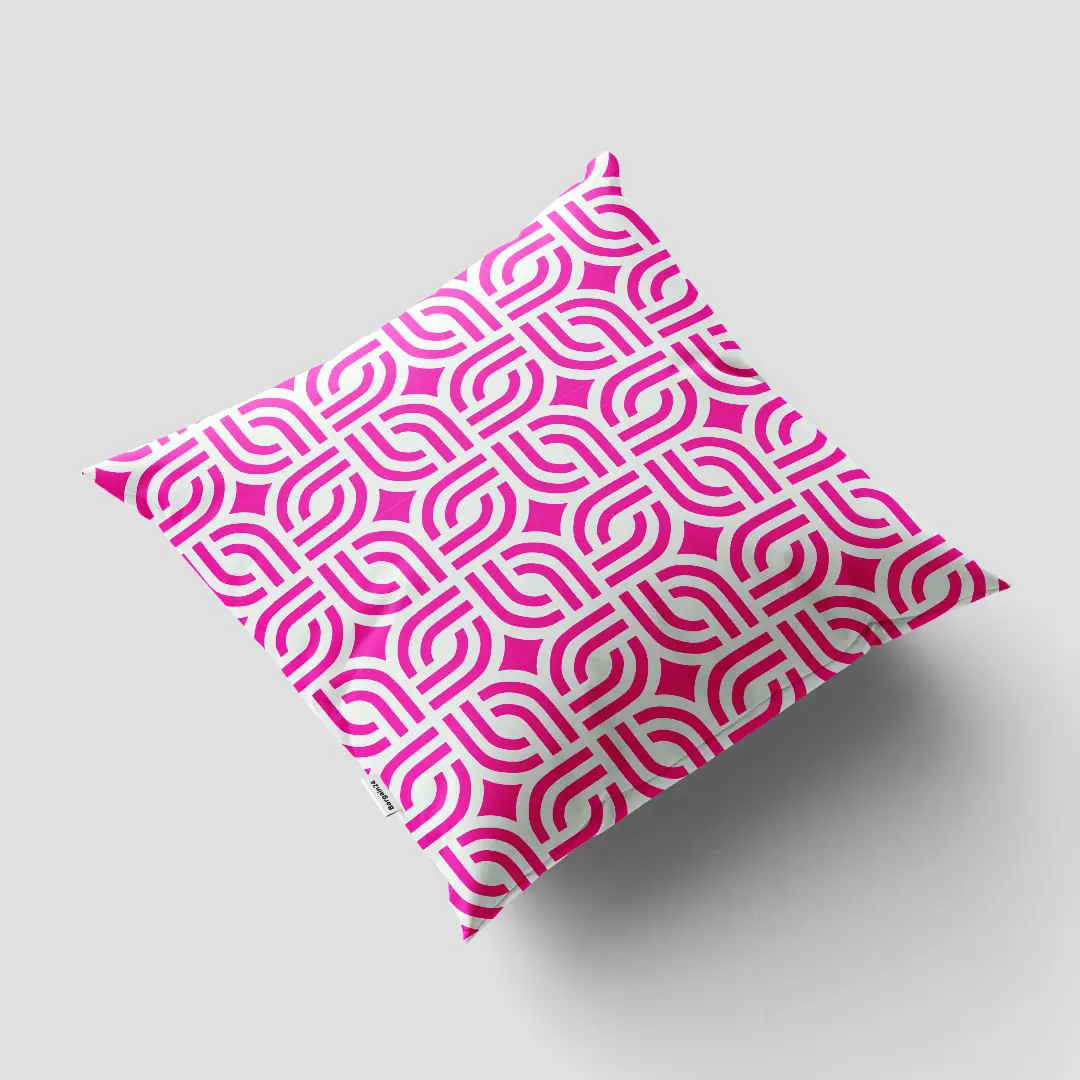 Pink White Cushion Cover - Image 3