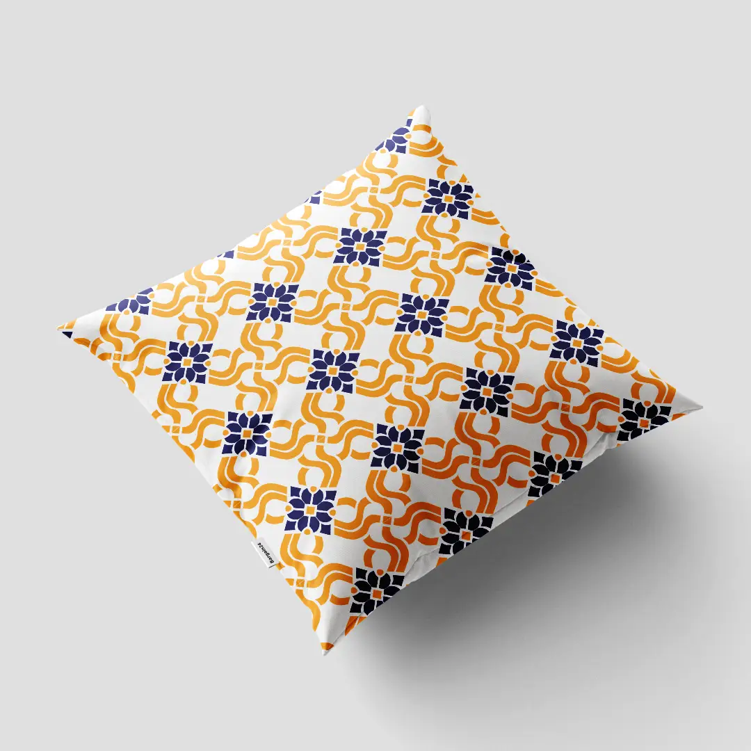 Luxurious Golden Pattern Print Design Cushion Cover - Image 3