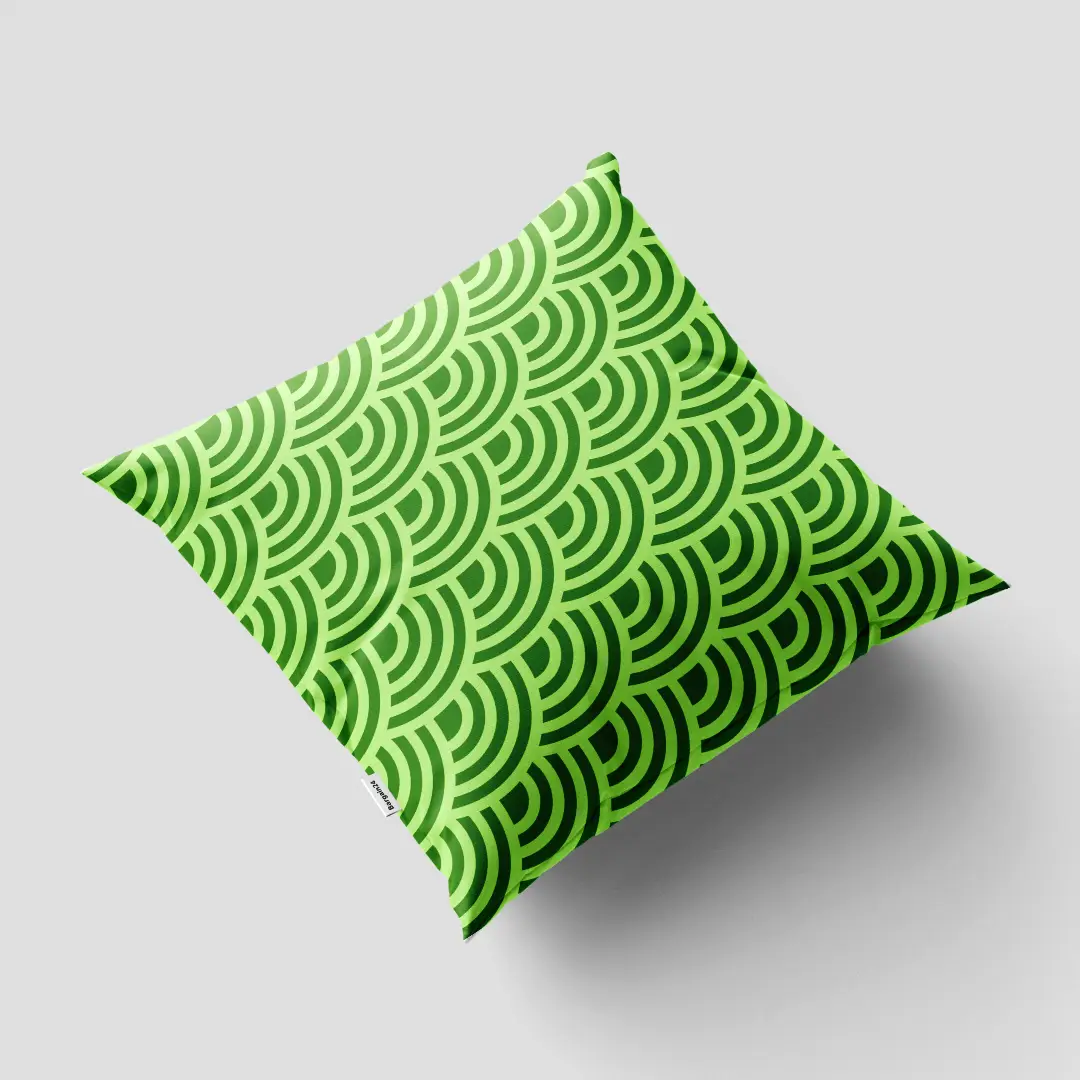 Green Shells Print Colorful Cushion Cover - Image 3