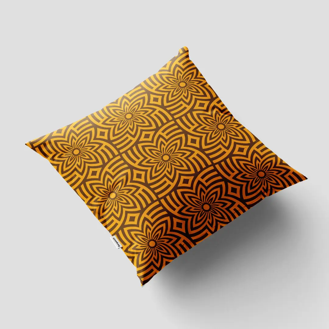 Golden Flowers Cushion Cover - Image 3