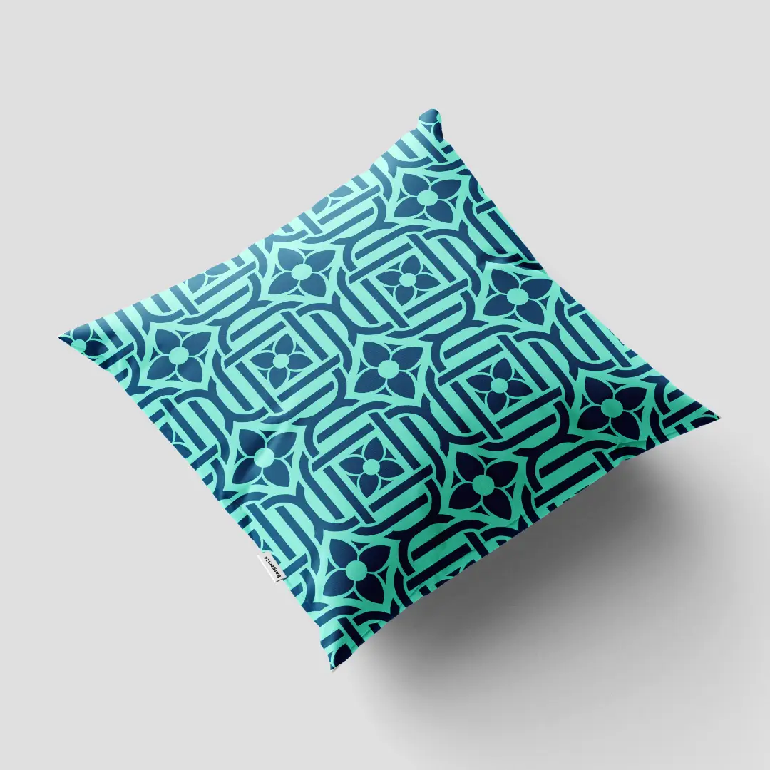 Floral Interwoven Design Cushion Cover - Image 3