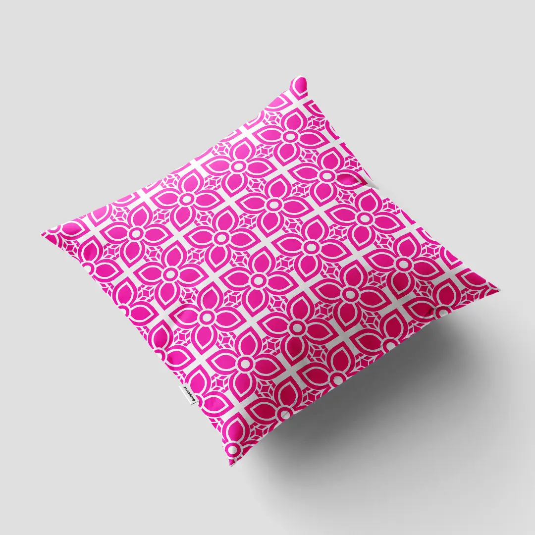 Rani Pink Flower Cushion Cover - Image 3