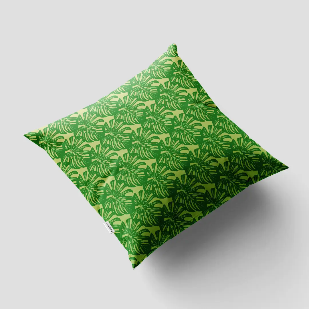 Green Leaves Cushion Cover - Image 3