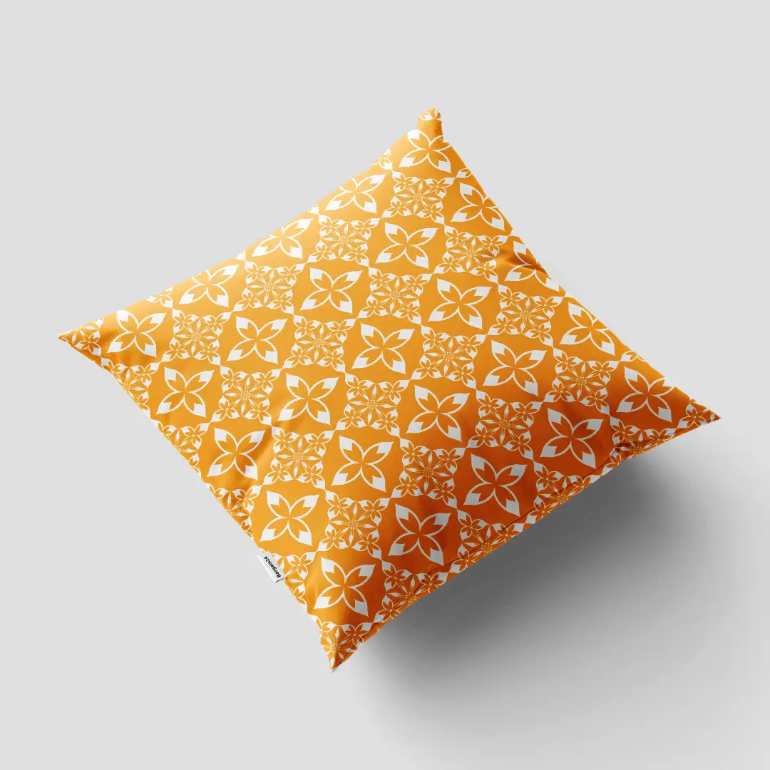 Saffron White Colorful Cushion Cover - Image 3