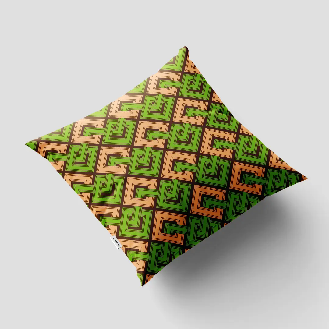 Square Checkered Cushion Cover - Image 3