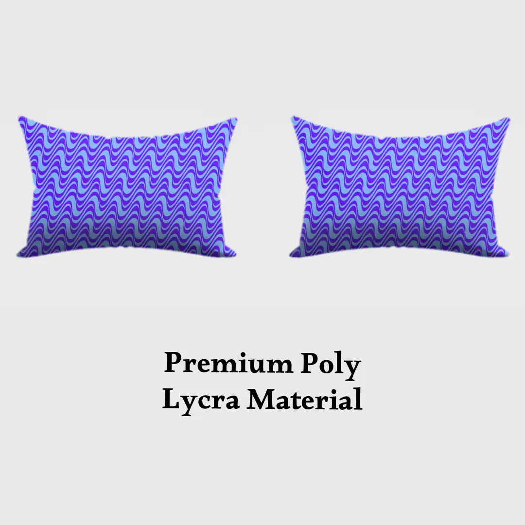 Wavy Printed Pillow Cover - Image 3