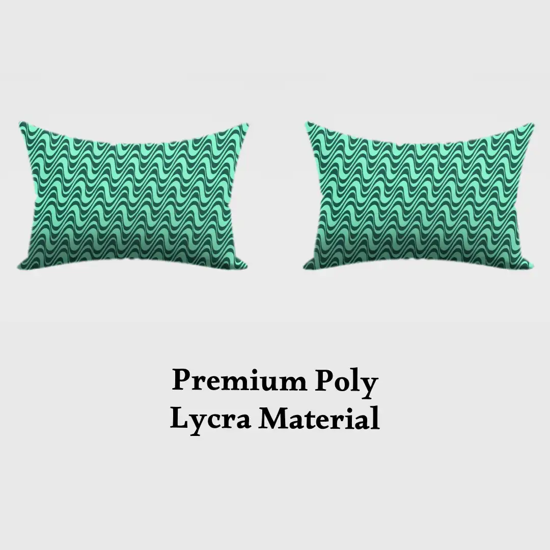 Wavy Greenish Pillow Cover - Image 3