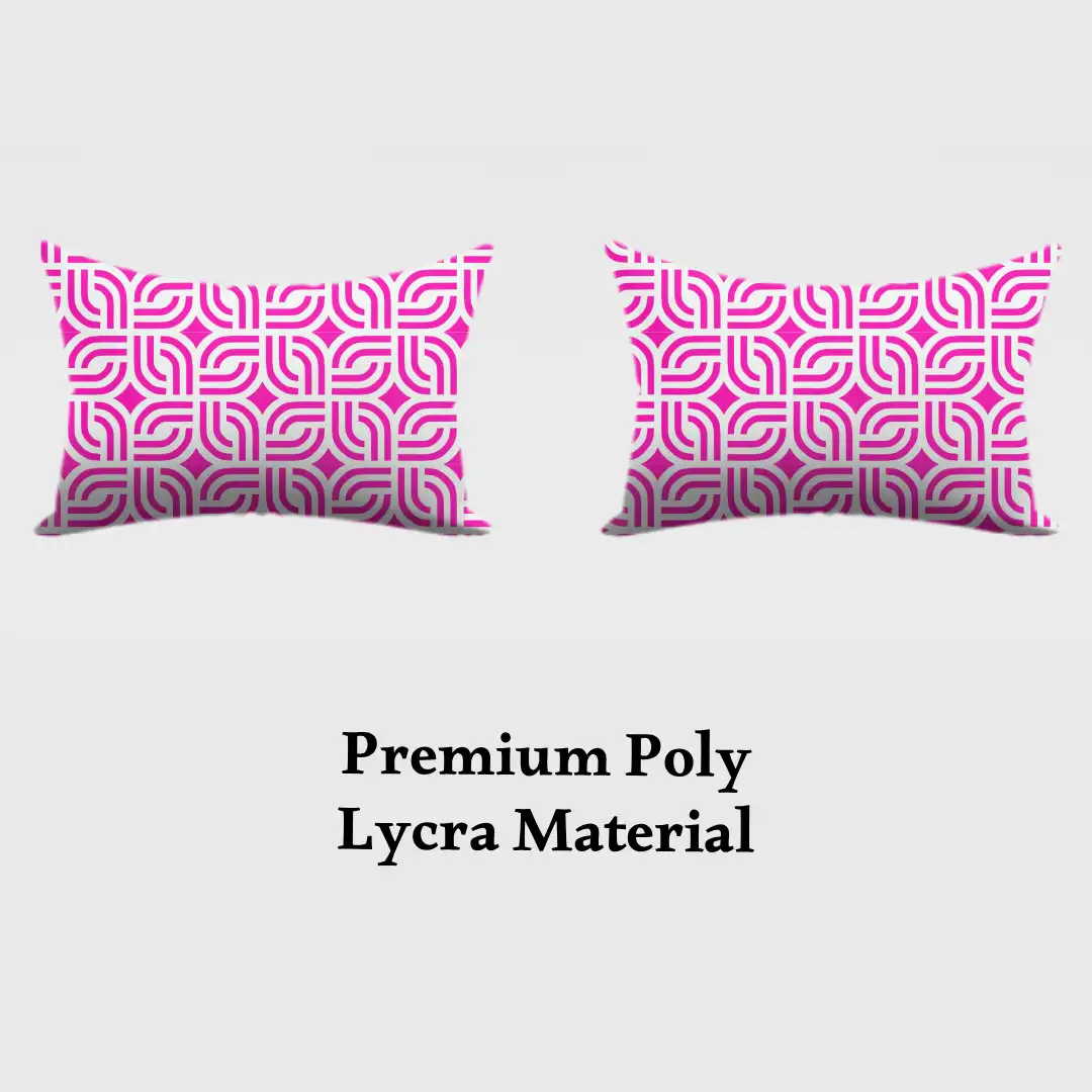Pink White Pillow Cover - Image 3