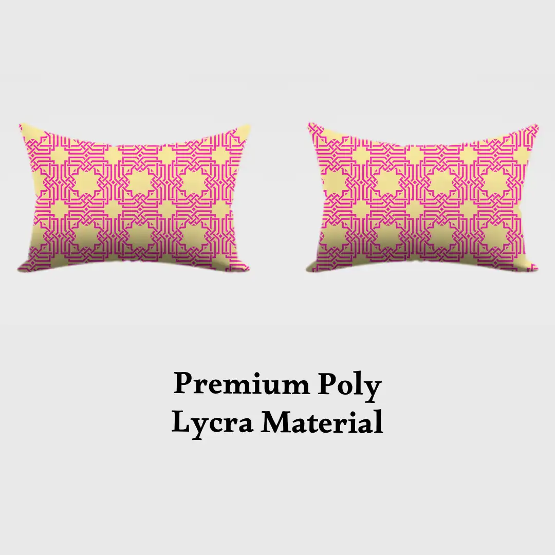 Yellow Pink Pillow Cover - Image 3