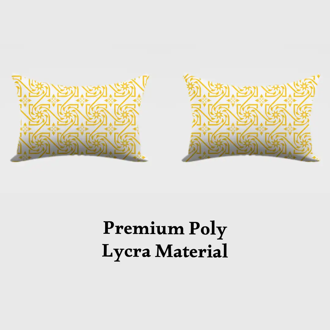 White Golden Pillow Cover - Image 3