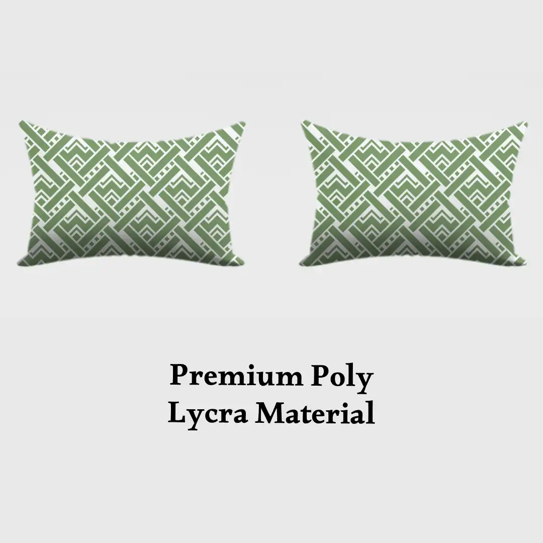 Geometric Green Pillow Cover - Image 3