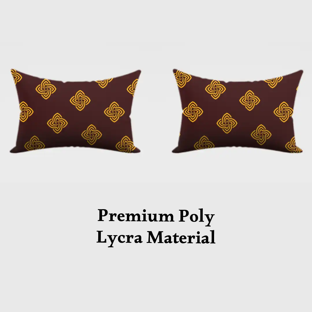 Royal Flower Coffee Color Pillow Cover - Image 3